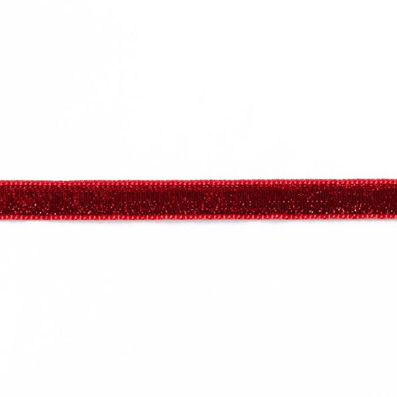 Sametová stužka Metalický [10 mm] – karmínově červená,  image number 2