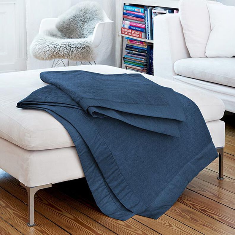 Fleece s protižmolkovou úpravou – holubí modrá,  image number 4