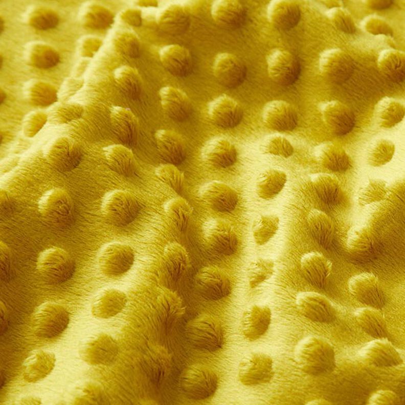 Hebký fleece vyražené puntíky – kari žlutá,  image number 2