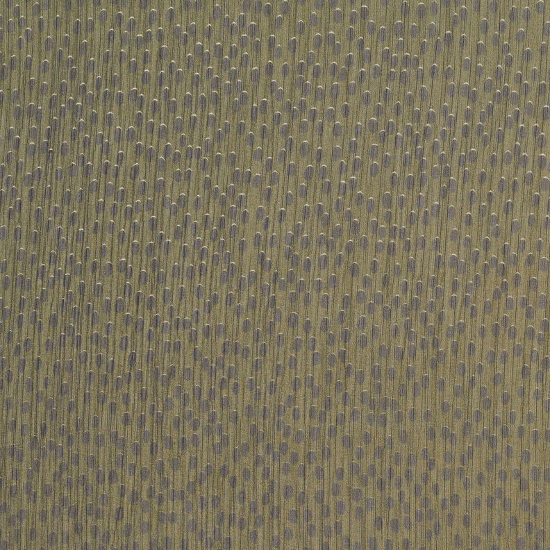 Krepový šifon velké tečky – khaki/černá,  image number 1