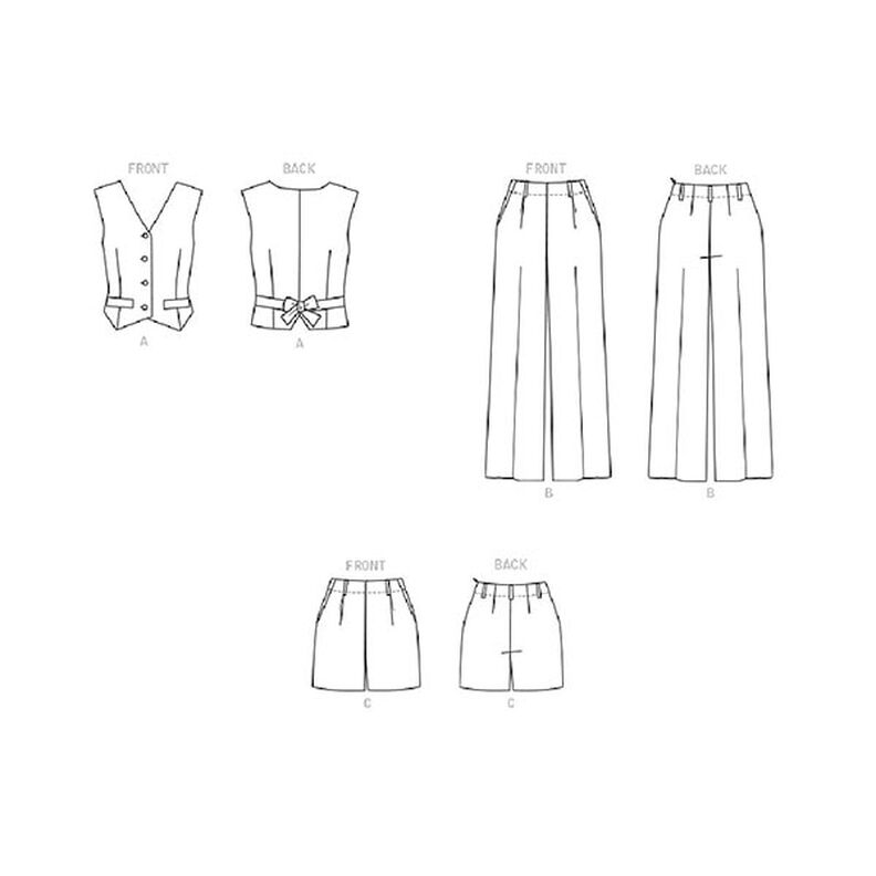 Vesta / kalhoty / šortky | Butterick 6901 | 42-50,  image number 5