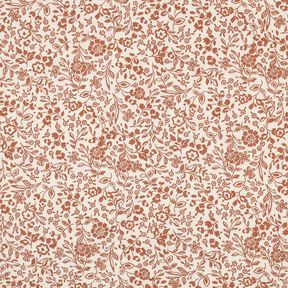 Mušelín / dvojitá mačkaná tkanina Dvoubarevné květy  | Poppy Fabrics – světle béžová/karamelová, 