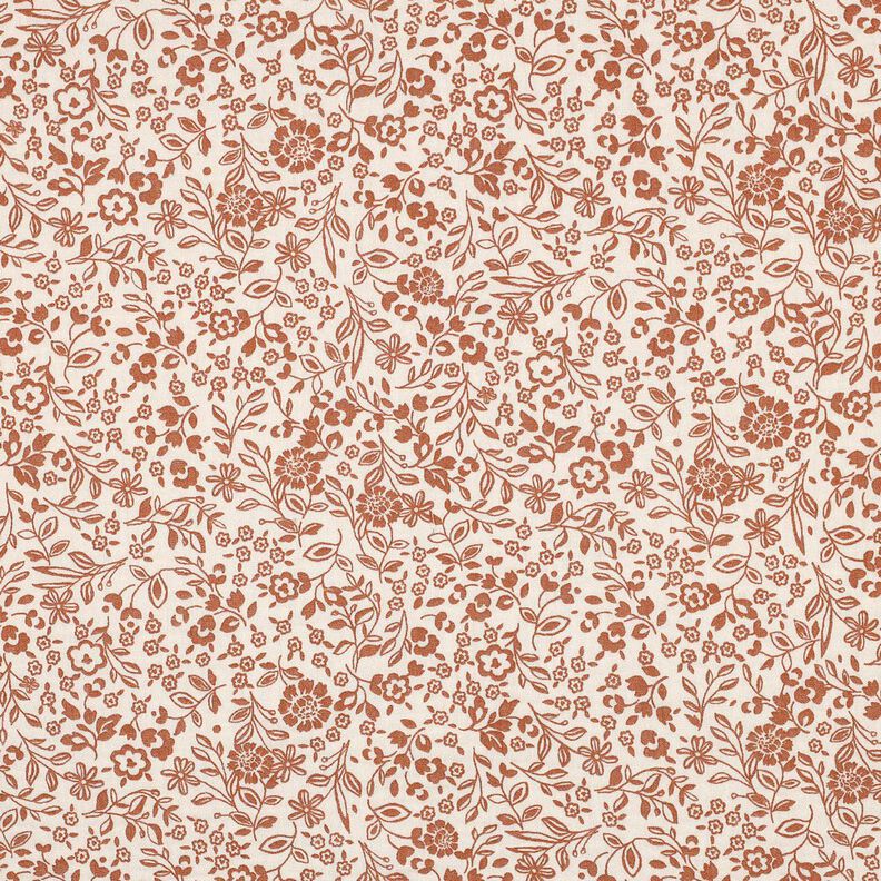 Mušelín / dvojitá mačkaná tkanina Dvoubarevné květy | Poppy Fabrics – světle béžová/karamelová, image number 1