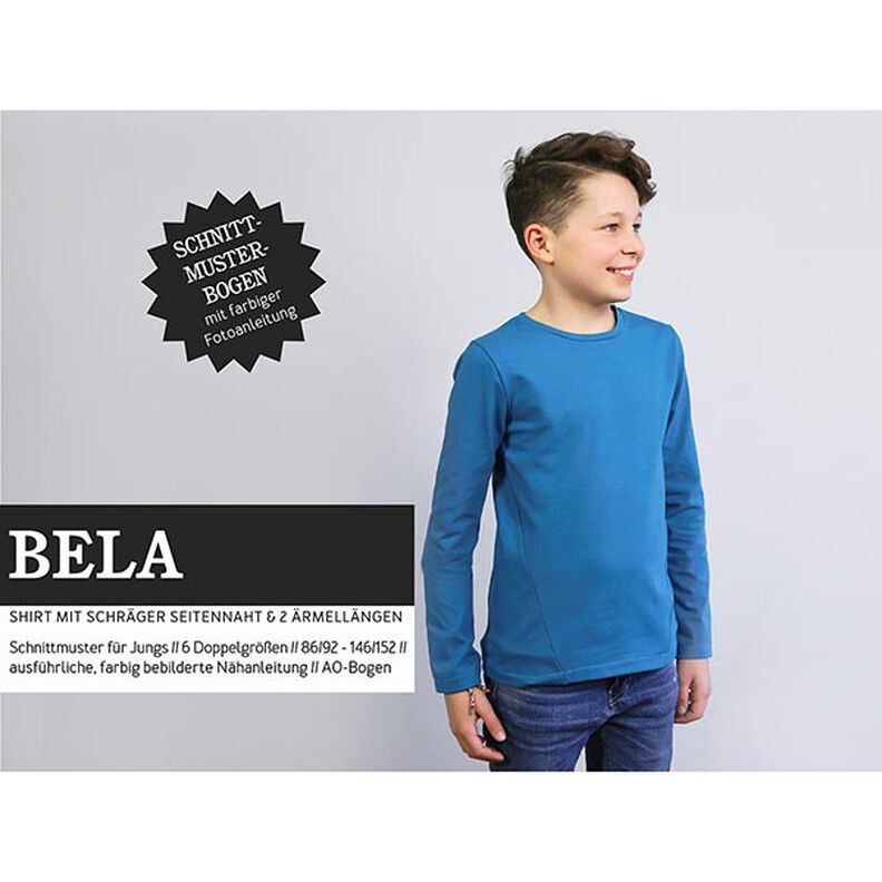 Sportovní tričko BELA s diagonálním bočním švem | Studio Schnittreif | 86-152,  image number 1