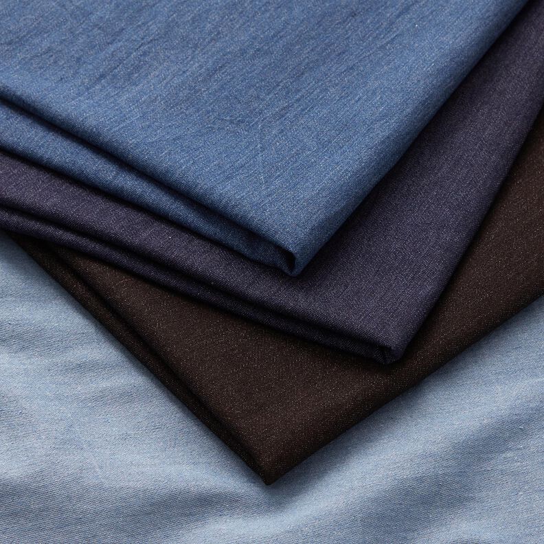 Lehký strečový denim recyklované – namornicka modr,  image number 5