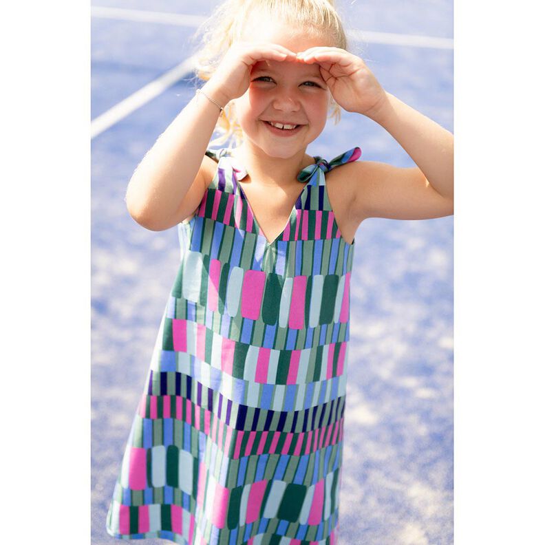 Směs bavlny a viskózy Divoké pruhy | Poppy Fabrics – rákosove zelená/pink,  image number 6