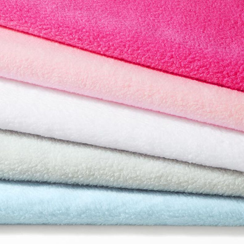 Fleece s protižmolkovou úpravou – bílá, image number 4