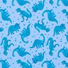 Francouzské froté letní teplákovina Dinosauři | PETIT CITRON – světle modra,  thumbnail number 1