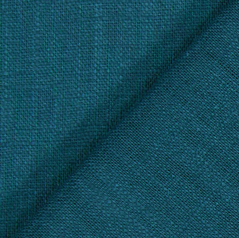 Lněná látka Ramie mix medium – petrolejová,  image number 4