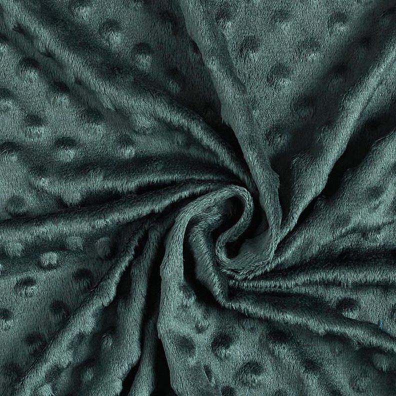 Hebký fleece vyražené puntíky – tmavě zelená,  image number 3