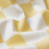 Bavlněná látka Kreton Abstraktní kostky – bílá/vanilkově žlutá,  thumbnail number 2