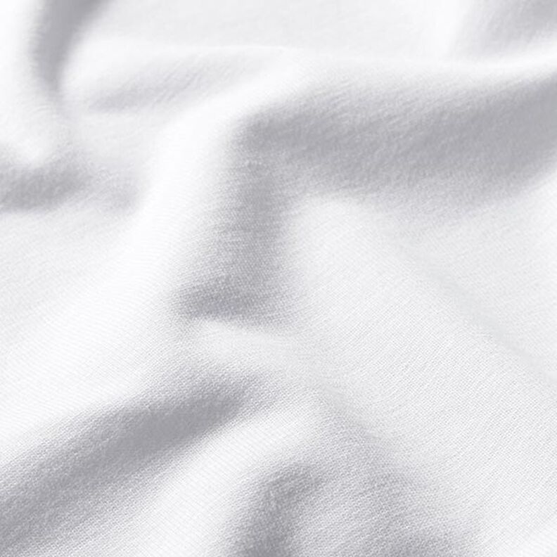 Bavlněný žerzej Medium jednobarevný – bílá,  image number 2