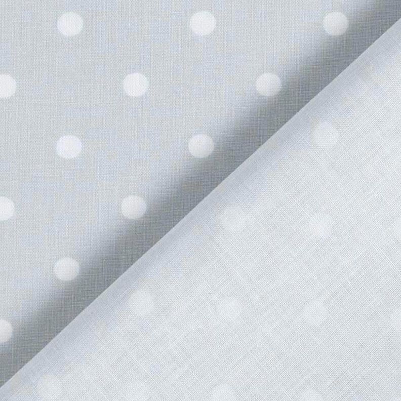 Bavlněná látka Kreton Puntíky – bílá/stříbrně šedá,  image number 4
