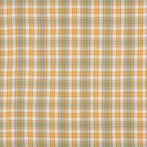 Mušelín / dvojitá mačkaná tkanina Károvaná | Poppy Fabrics – kari žlutá/šalvějová, 