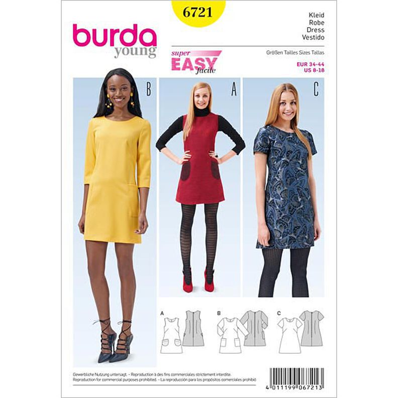 Šaty, Burda 6721,  image number 1