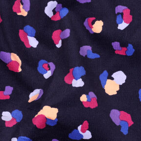 Dětský manšestr Barevné leopardí skvrny | Poppy Fabrics – namornicka modr, 