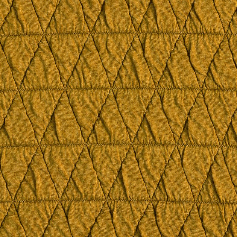 Prošívané žerzejové diamanty – olivově žlutá,  image number 1