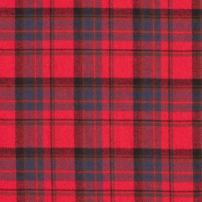 Bavlněný flanel Kostka – chili/indigová, 