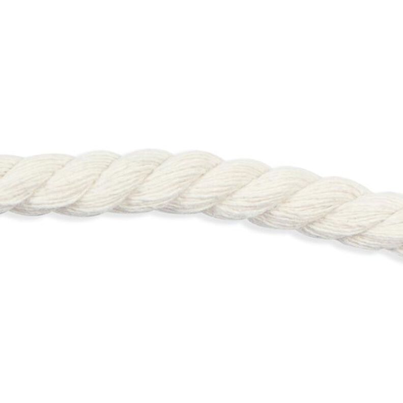 Bavlněná šňůrka [ Ø 8 mm ] – vlněná bílá,  image number 1
