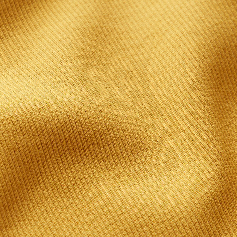 Jemné žebro Bavlněný žerzej – hořčicove žlutá | Zbytek 80cm, image number 2