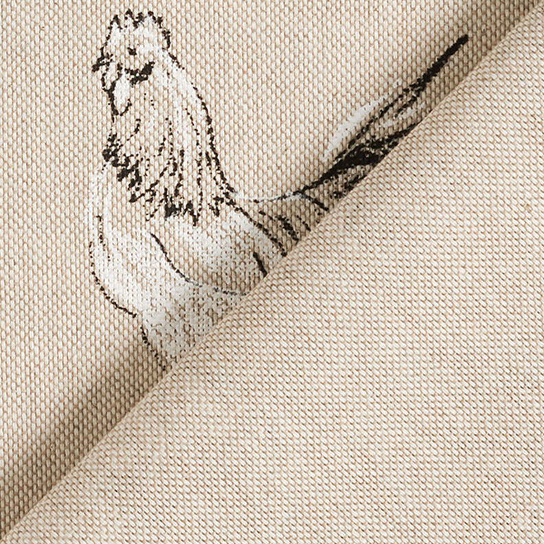 Dekorační látka Polopanama Kuřata – přírodni,  image number 4