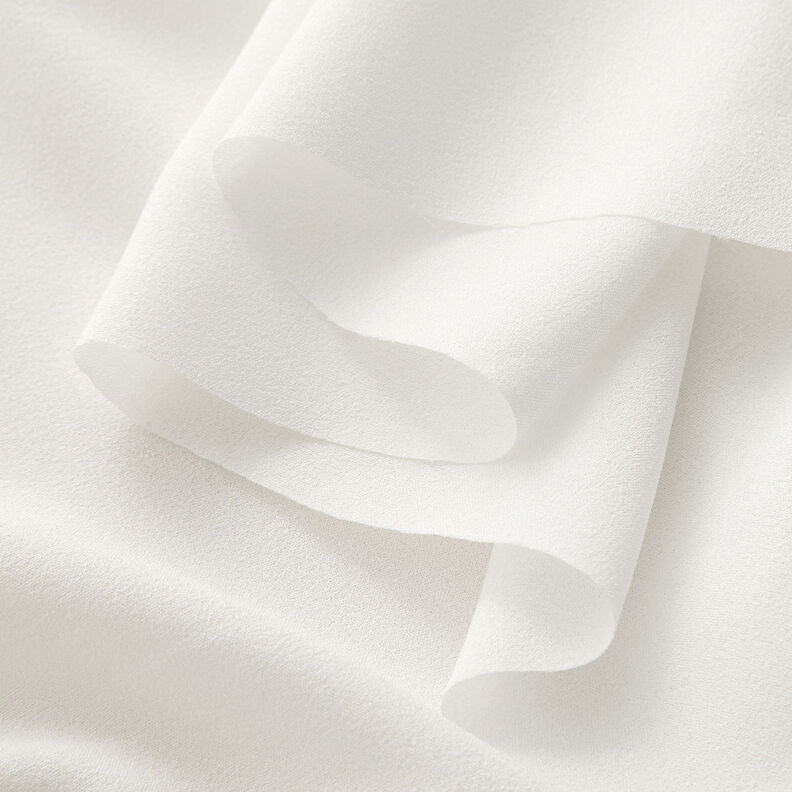 Krepžoržet – vlněná bílá,  image number 4