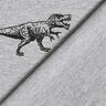 Francouzské froté letní teplákovina Dinosauři – stříbrná/černá,  thumbnail number 4