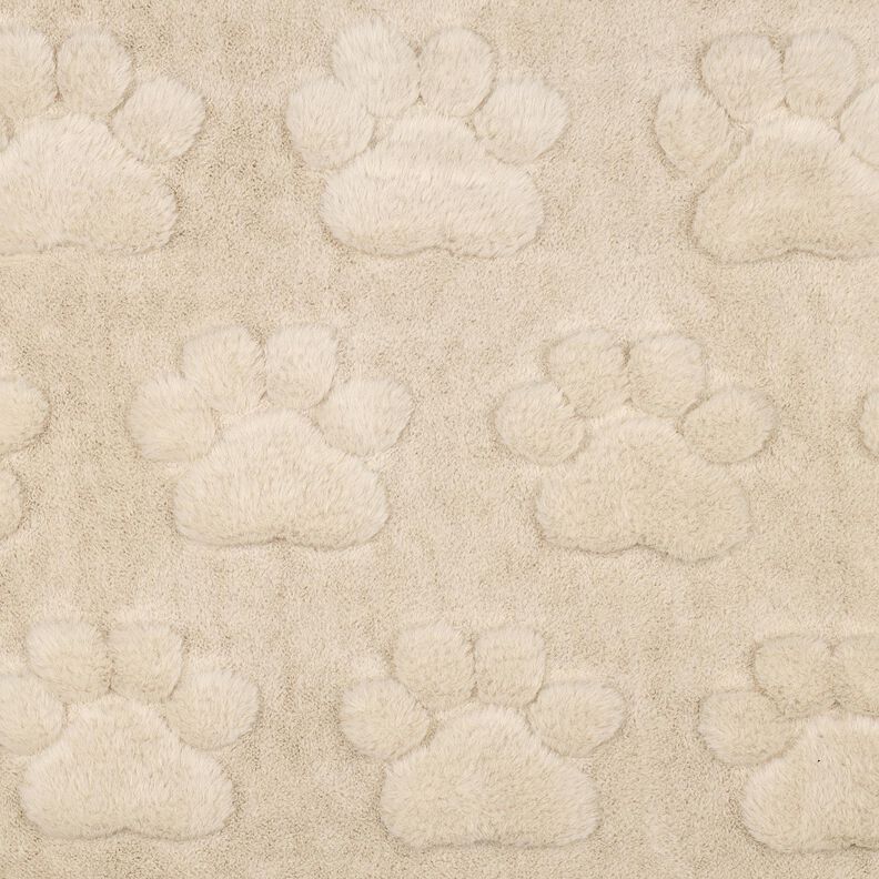 Hebký fleece Psí tlapky – světle béžová, image number 1