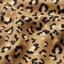 Mušelín / dvojitá mačkaná tkanina leopard – světle hnědá, 