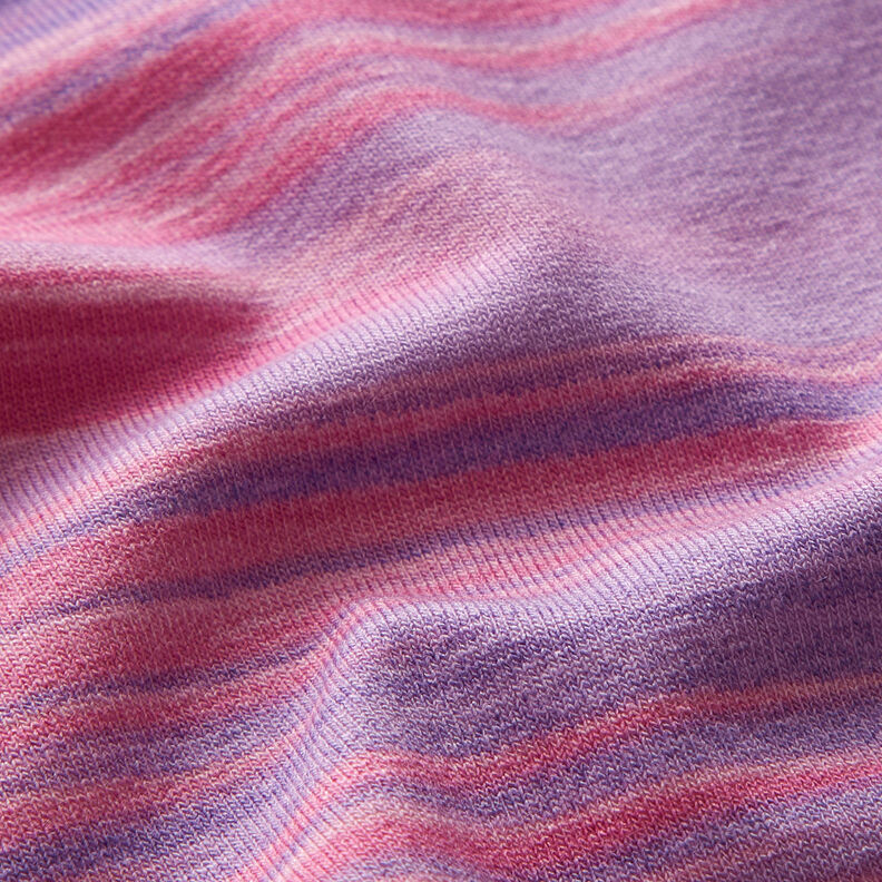 Viskózový žerzej Podélné pruhy s barevným přechodem – barva lilku/šeříková,  image number 4