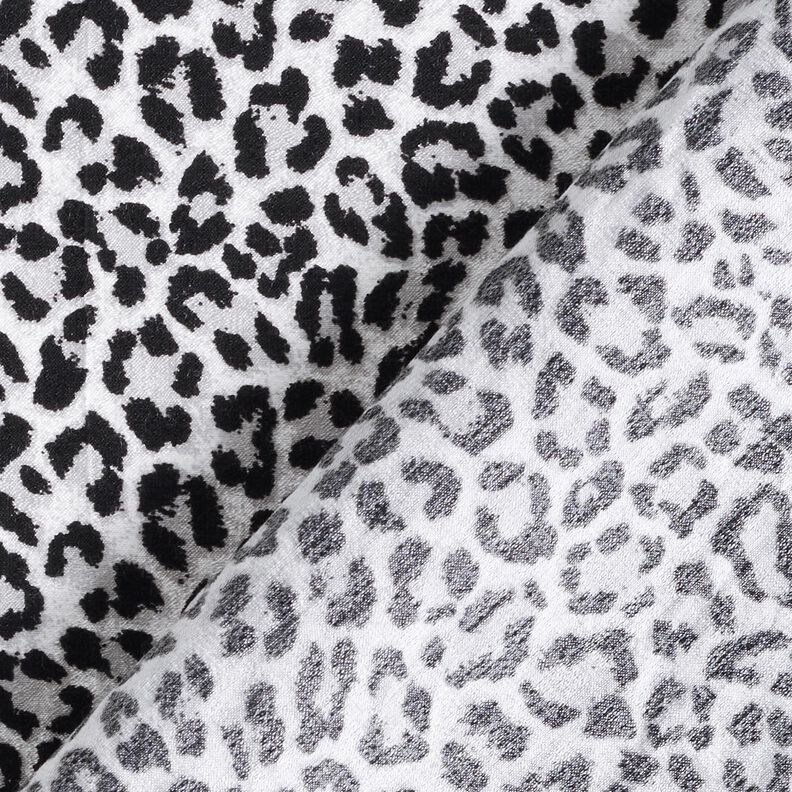 Směsi bavlny a viskózy leopardí potisk – šedá,  image number 4