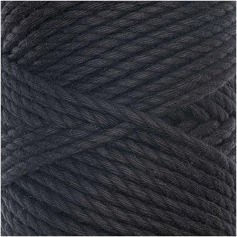 Makramé příze Creative Cotton Cord Skinny [3mm] | Rico Design – černá,  image number 2