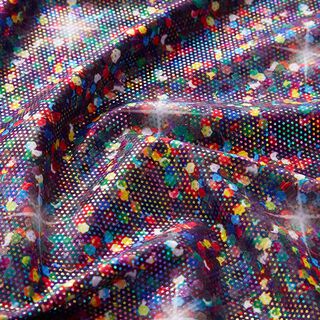 Fóliový žerzej Třpytivé konfety – světle fialova, 