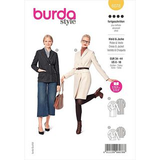 Šaty, Burda 6078 | 34-44, 