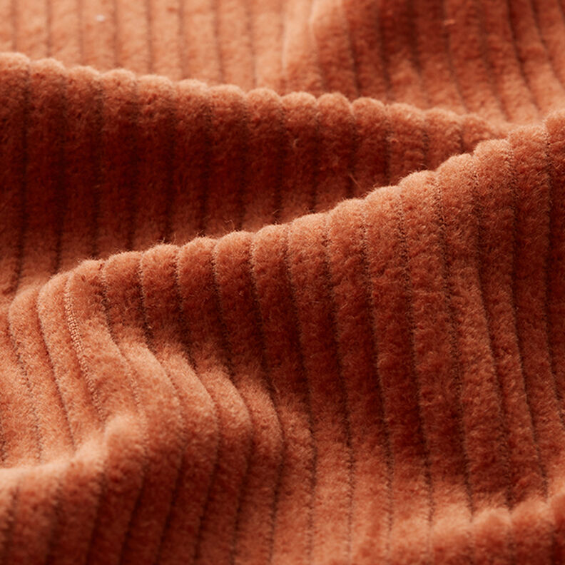 Široký manšestr předepraný Jednobarevné provedení – terracotta, image number 2