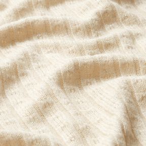 Pletenina Ajourové elegantní třpytivé pruhy – kremová, 