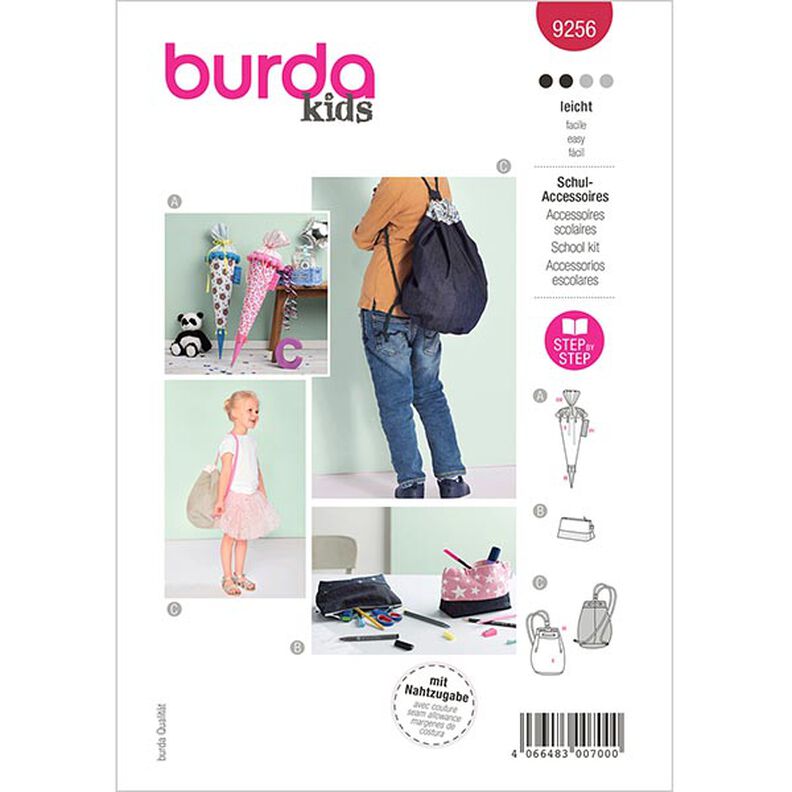 Školní taška / penál / taška na tělocvik, Burda 9256 | One Size,  image number 1