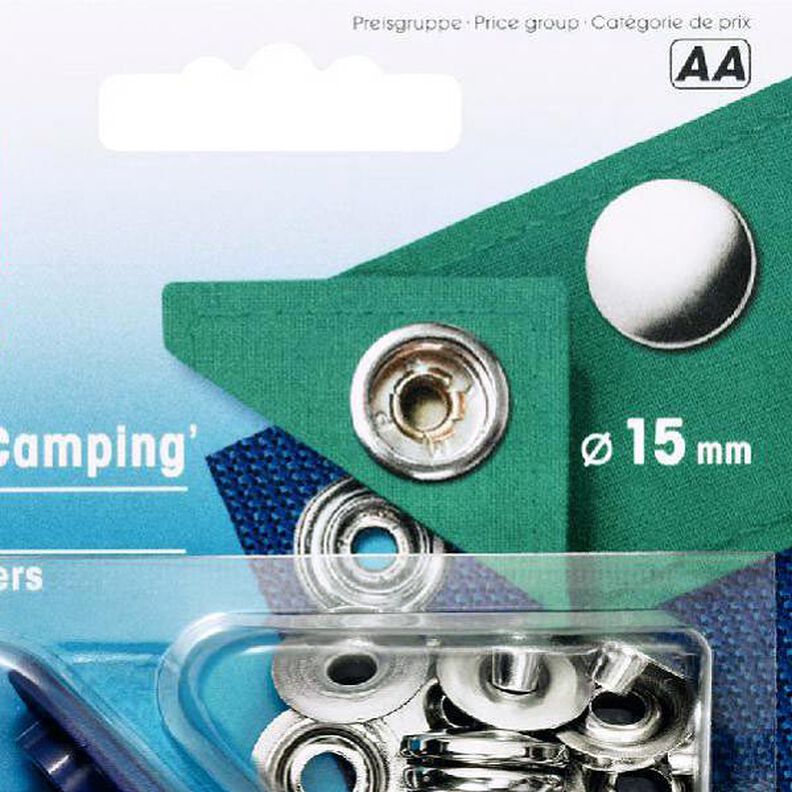 Patentky Sport & Camping [Ø 15 mm] - stříbrná kovový| Prym,  image number 2