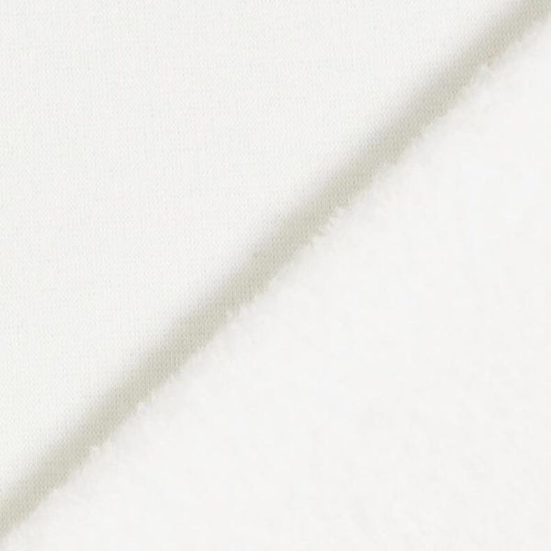 Alpenfleece Hebká teplákovina Jednobarevné provedení – vlněná bílá,  image number 5