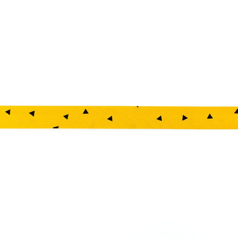 Šikmý proužek Trojúhelníky [20 mm] – hořčicove žlutá/černá,  image number 1