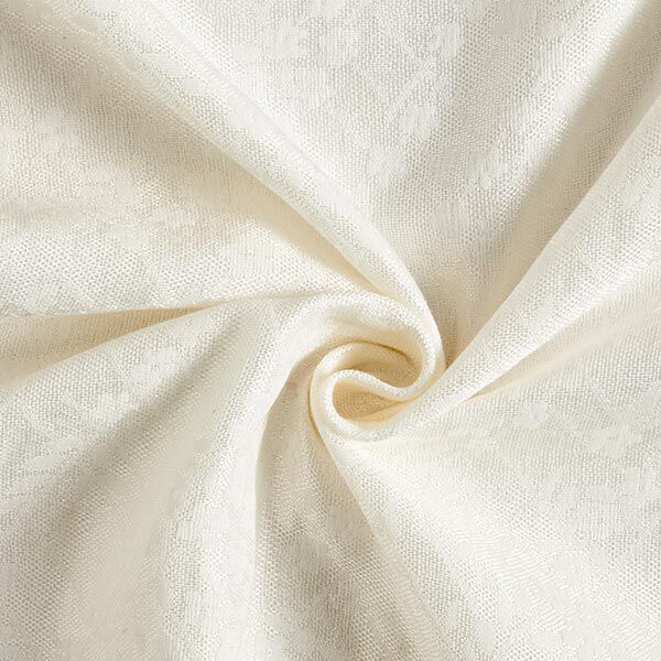 Dvojitá tkanina Květiny a kosočtverce – bílá,  image number 3
