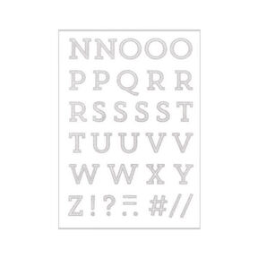 Nažehlovací fólie glitry A-Z stříbrná kovový, Rico Design, 