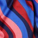 Bavlněný satén Retro vlny | Poppy Fabrics – namornicka modr/pink, 