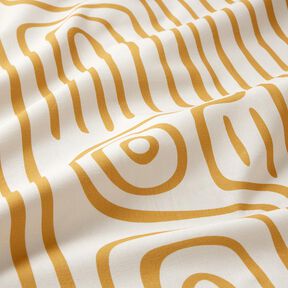 Dekoračn&iacute; l&aacute;tka Polopanama Abstraktn&iacute; pruhovan&yacute; vzor &ndash; hořčicove žlut&aacute;/př&iacute;rodni, 