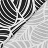 Viskózový žerzej abstraktní listy – černá/bílá,  thumbnail number 5