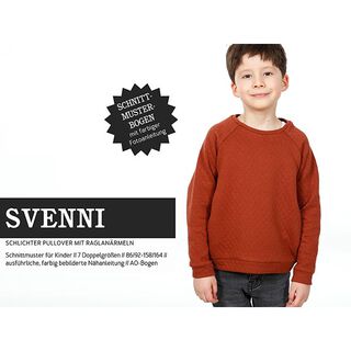 SVENNI hladký svetr s raglánovými rukávy | Studio Schnittreif | 86-164, 
