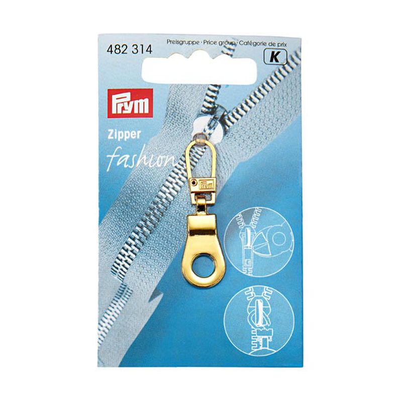 Módní zip Očko [ 41 x 12 mm ] | Prym – zlatá kovový,  image number 2