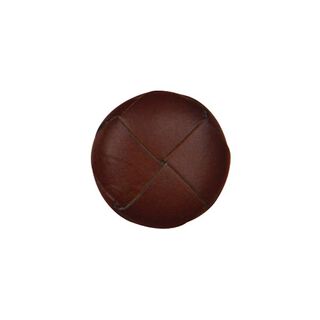 Kožený knoflík  – tmavě hnědá, 