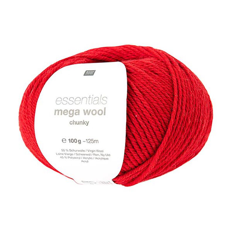 Essentials Mega Wool chunky | Rico Design – červená,  image number 1