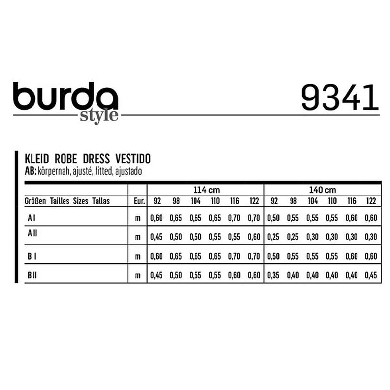 Dívčí šaty, Burda 9341 | 92 - 122,  image number 8